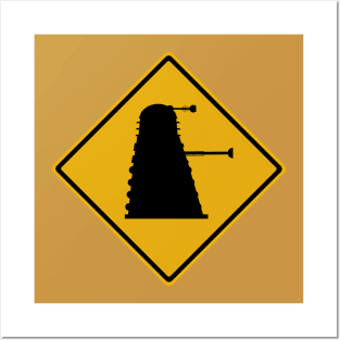 Dalek 1963 Silhouette Road Sign Posters and Art